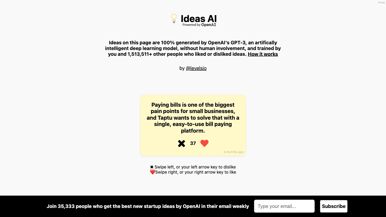 IdeasAI网页截图,IdeasAI网页快照