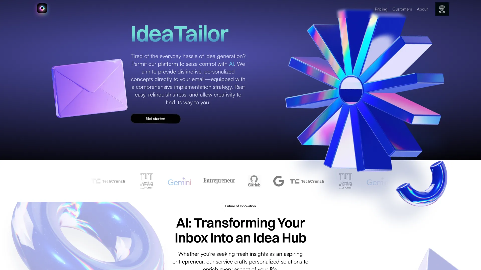 Ideatailor网页截图,Ideatailor网页快照