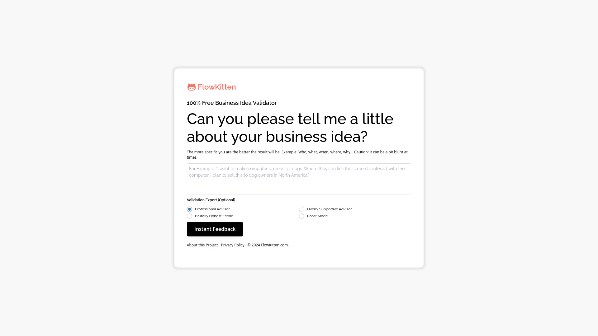 FlowKitten网页截图,FlowKitten网页快照