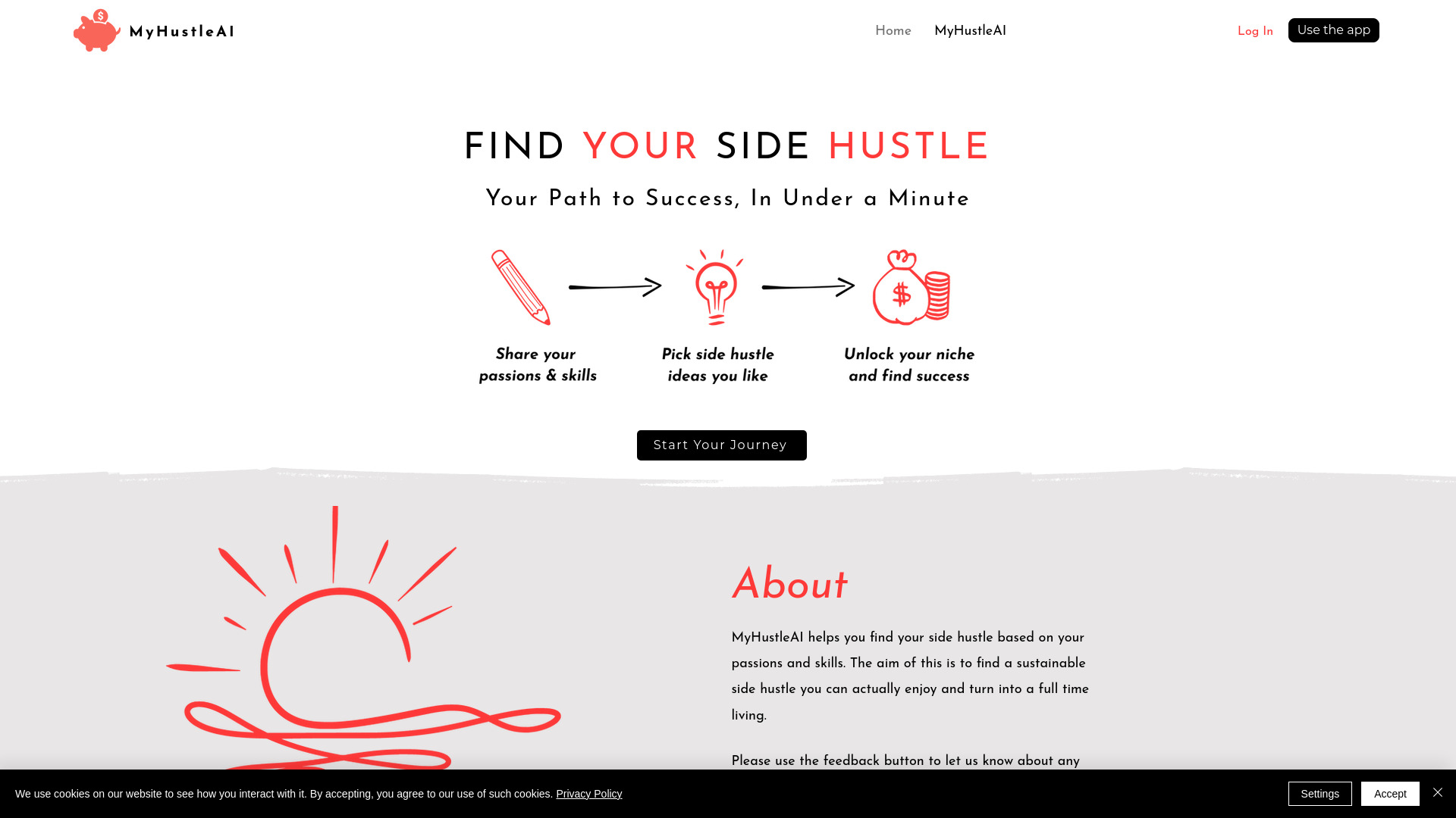 MyHustleAI网页截图,MyHustleAI网页快照