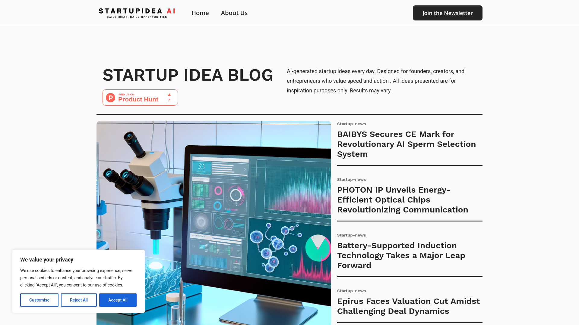 startupidea.ai网页截图,startupidea.ai网页快照