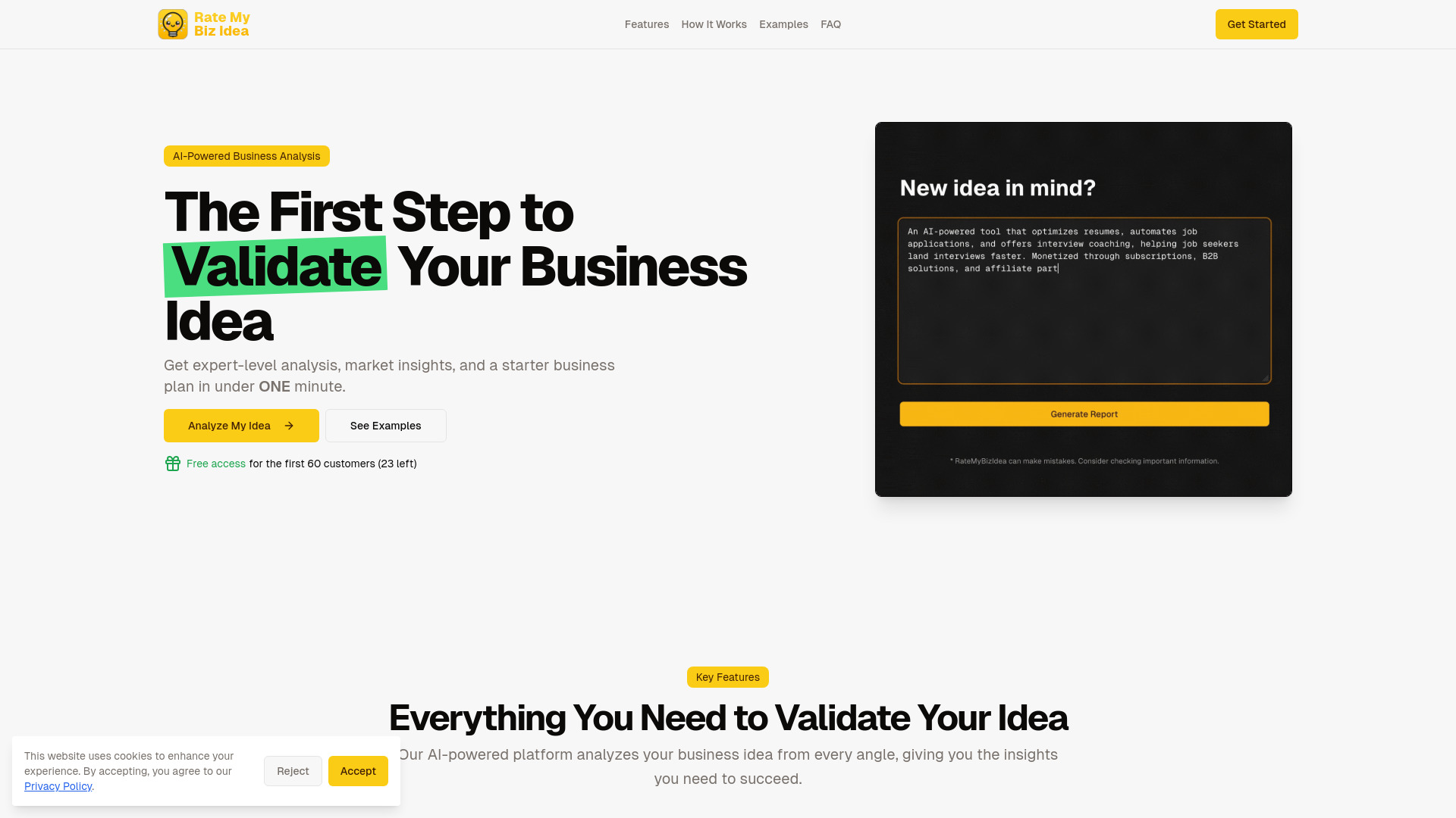 RateMyBizIdea网页截图,RateMyBizIdea网页快照