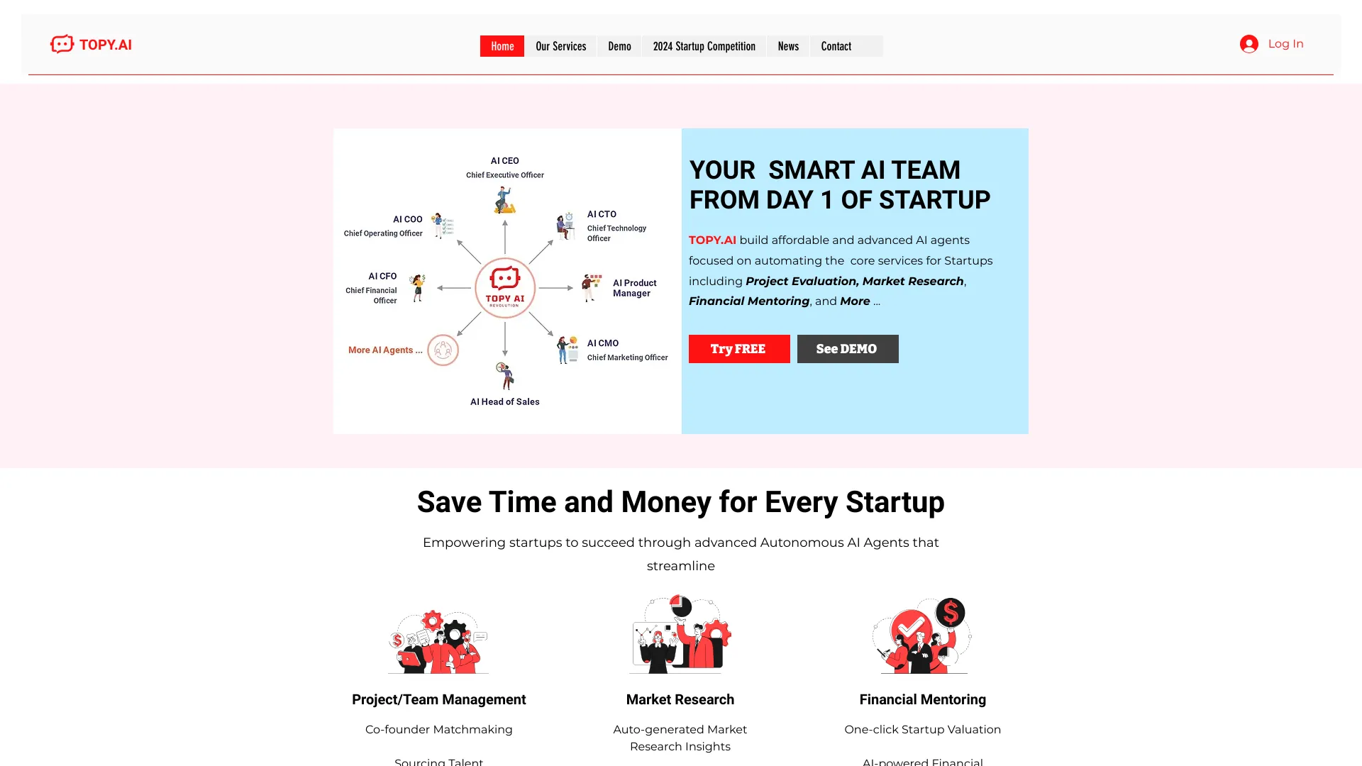 Startup AI Hub by TOPY.AI网页截图,Startup AI Hub by TOPY.AI网页快照