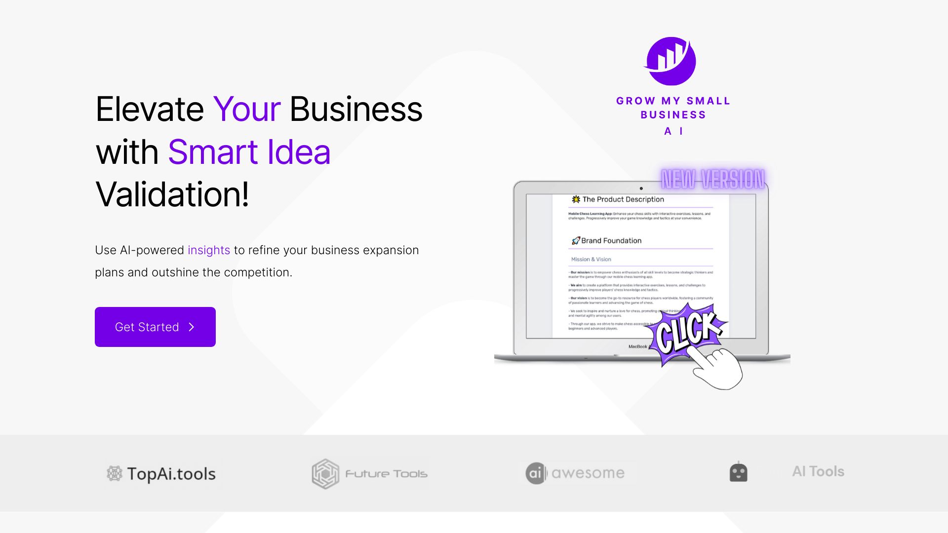 Grow My Small Business AI网页截图,Grow My Small Business AI网页快照