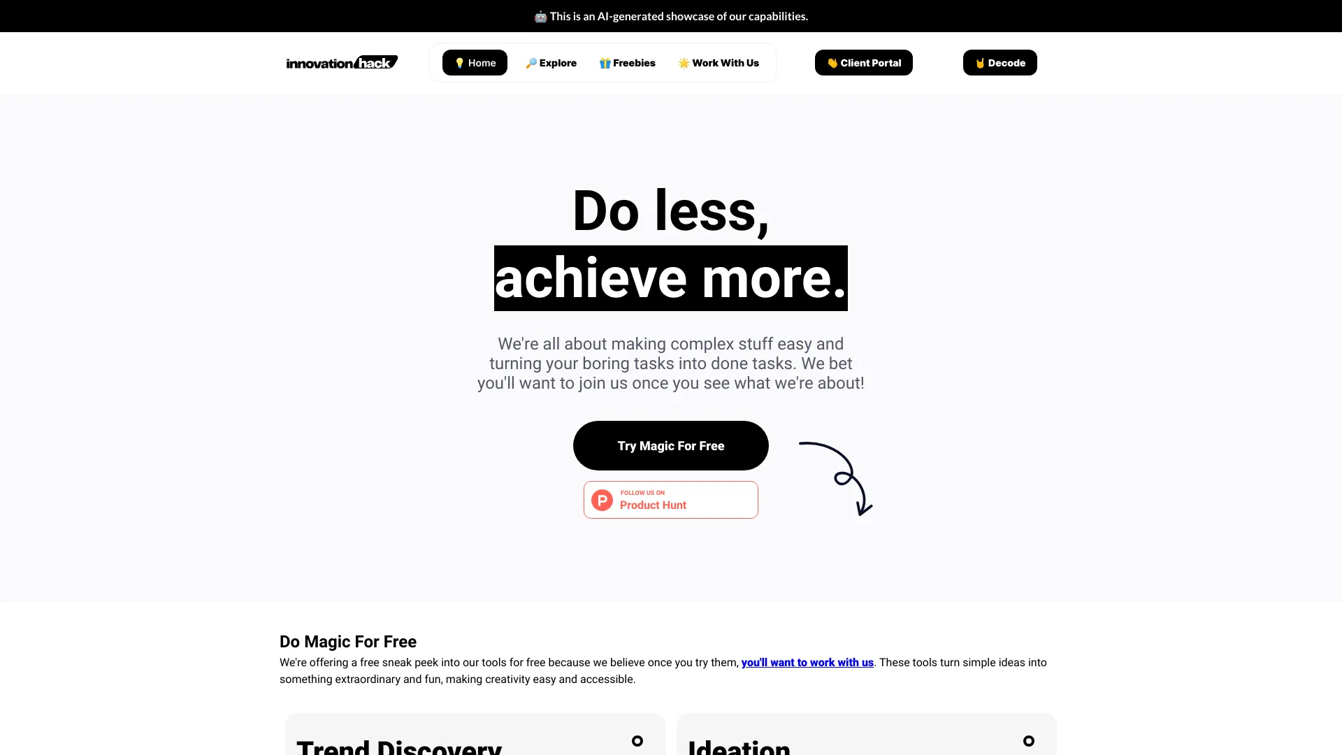 InnovationHack网页截图,InnovationHack网页快照