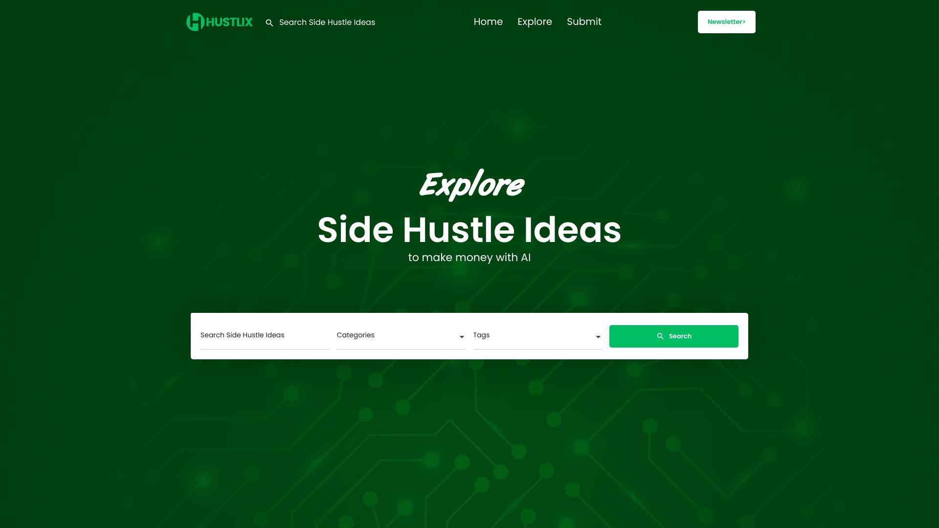 Hustlix – Make Money with AI网页截图,Hustlix – Make Money with AI网页快照