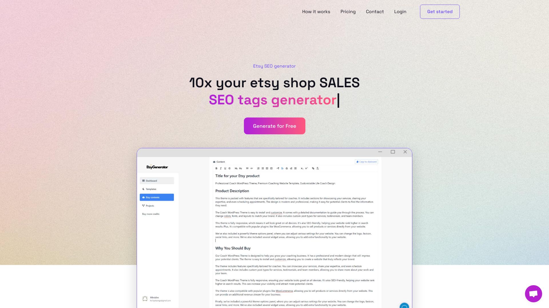 EtsyGenerator网页截图,EtsyGenerator网页快照