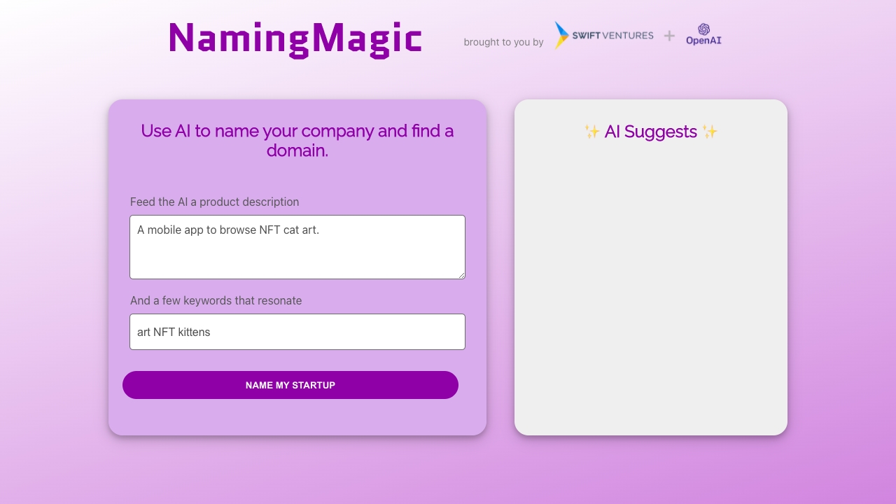 Naming Magic网页截图,Naming Magic网页快照