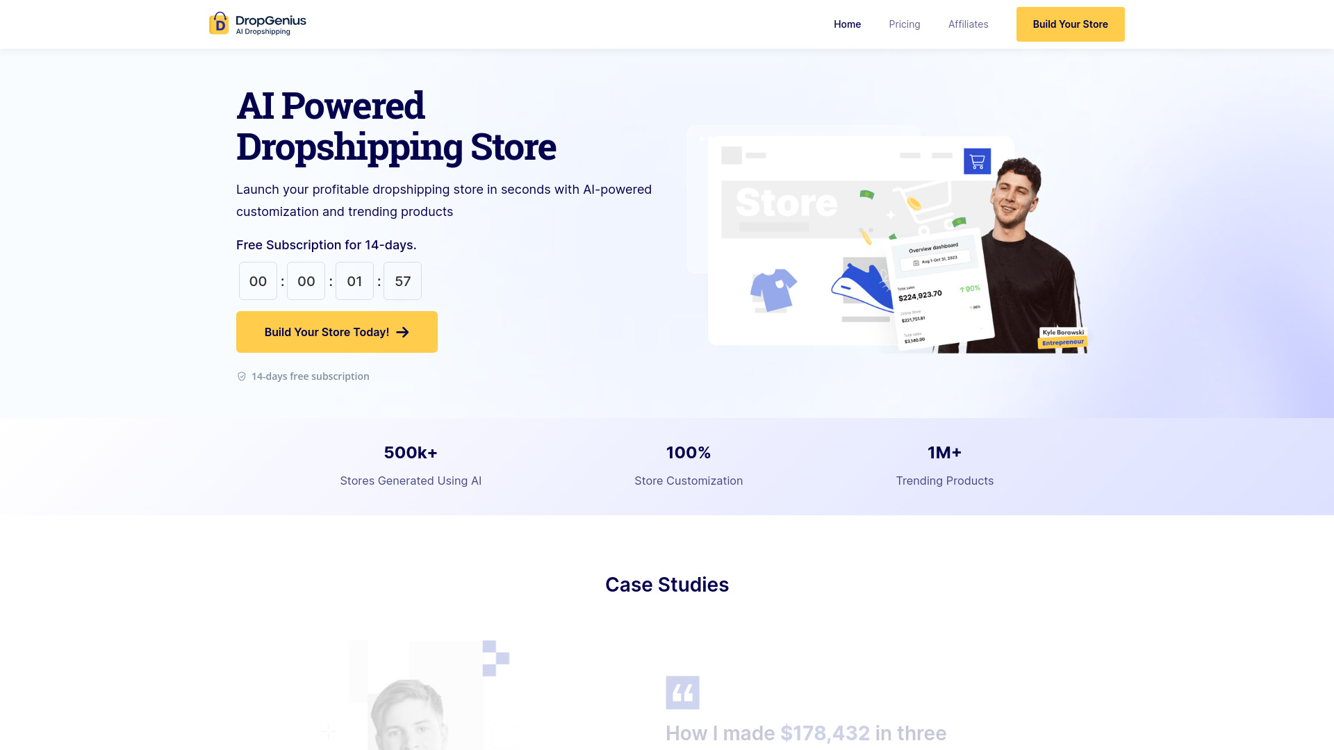 DropGenius网页截图,DropGenius网页快照