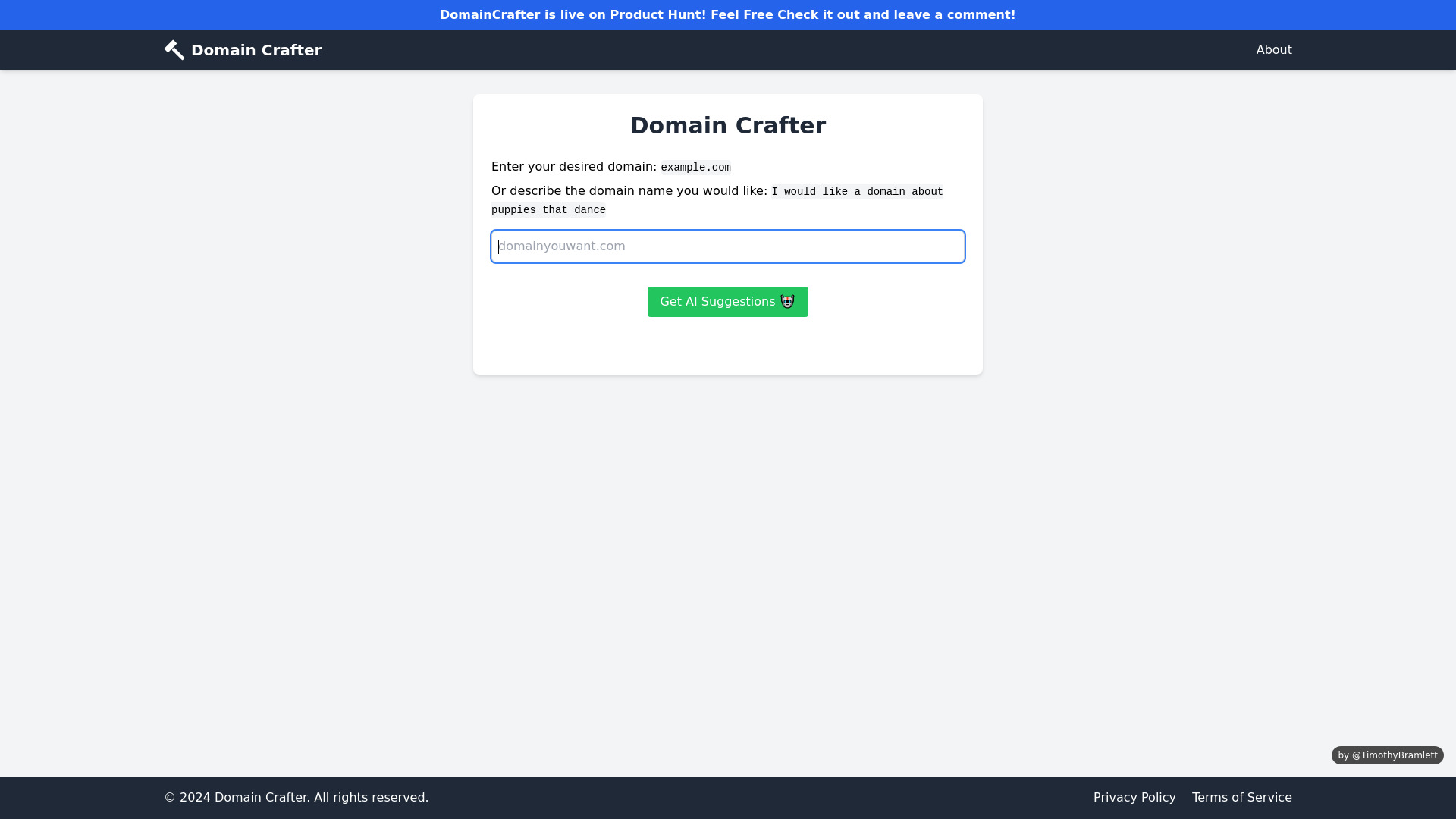 Domain Crafter网页截图,Domain Crafter网页快照