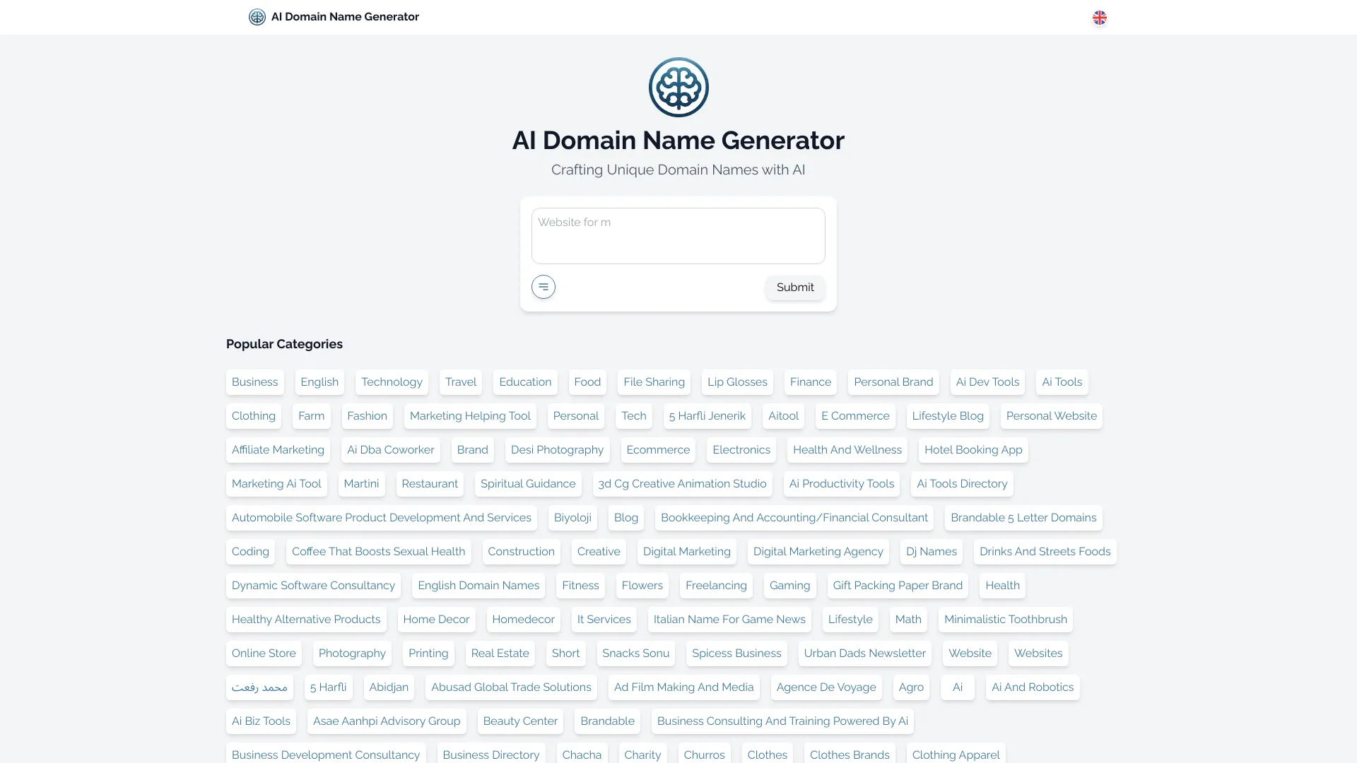 AI Domain GPT网页截图,AI Domain GPT网页快照