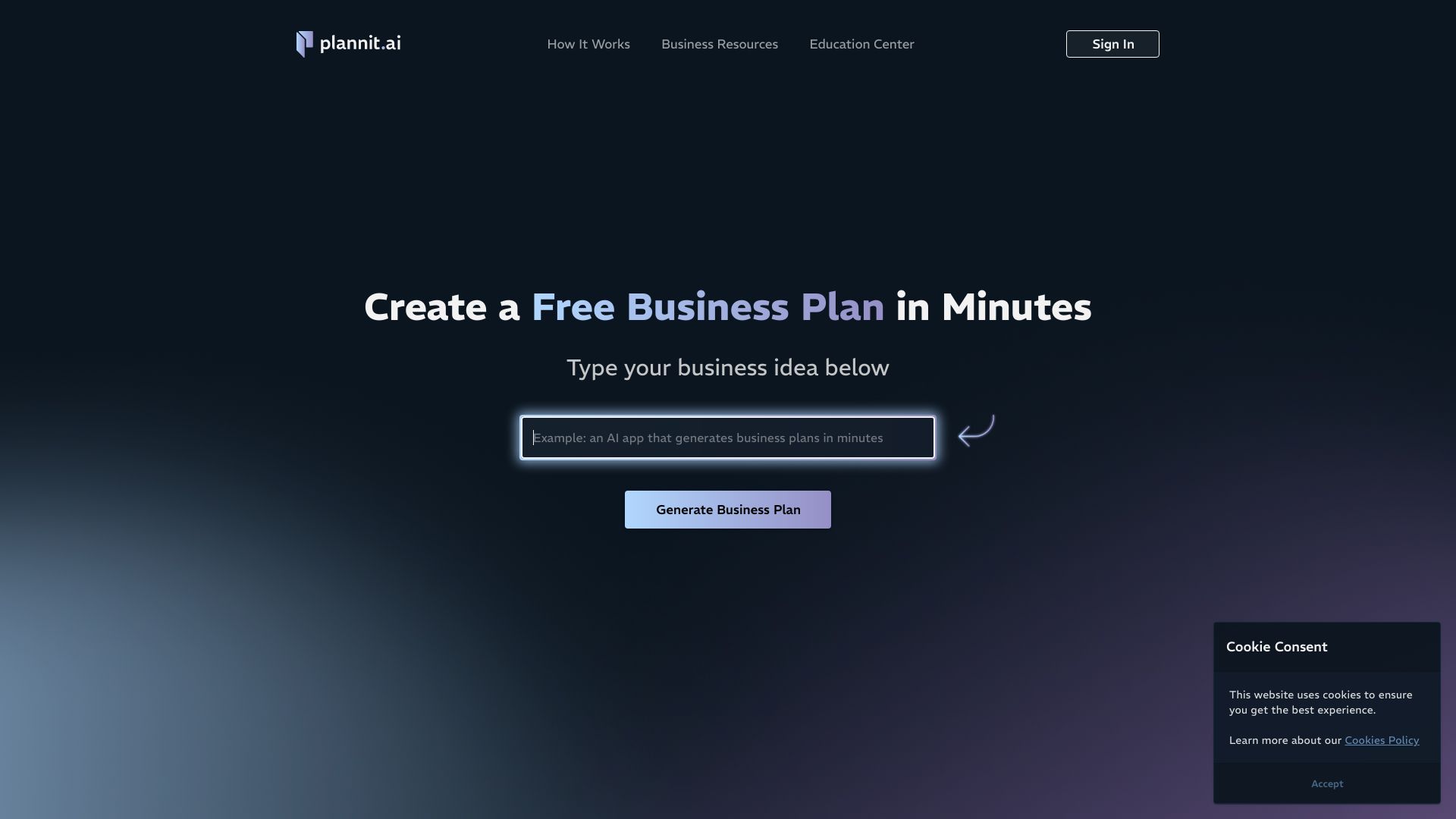 Plannit AI网页截图,Plannit AI网页快照