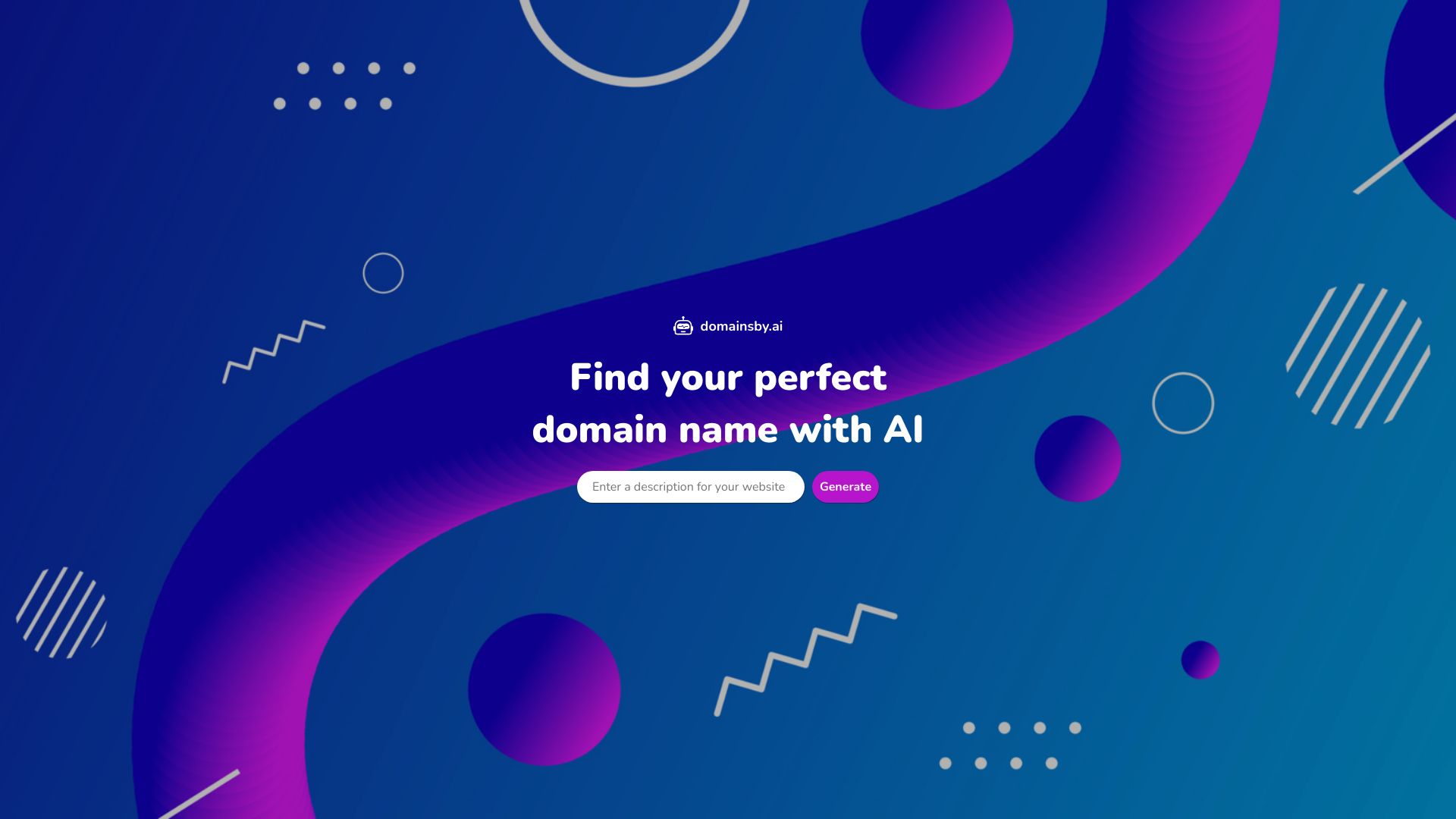 Domains by AI网页截图,Domains by AI网页快照