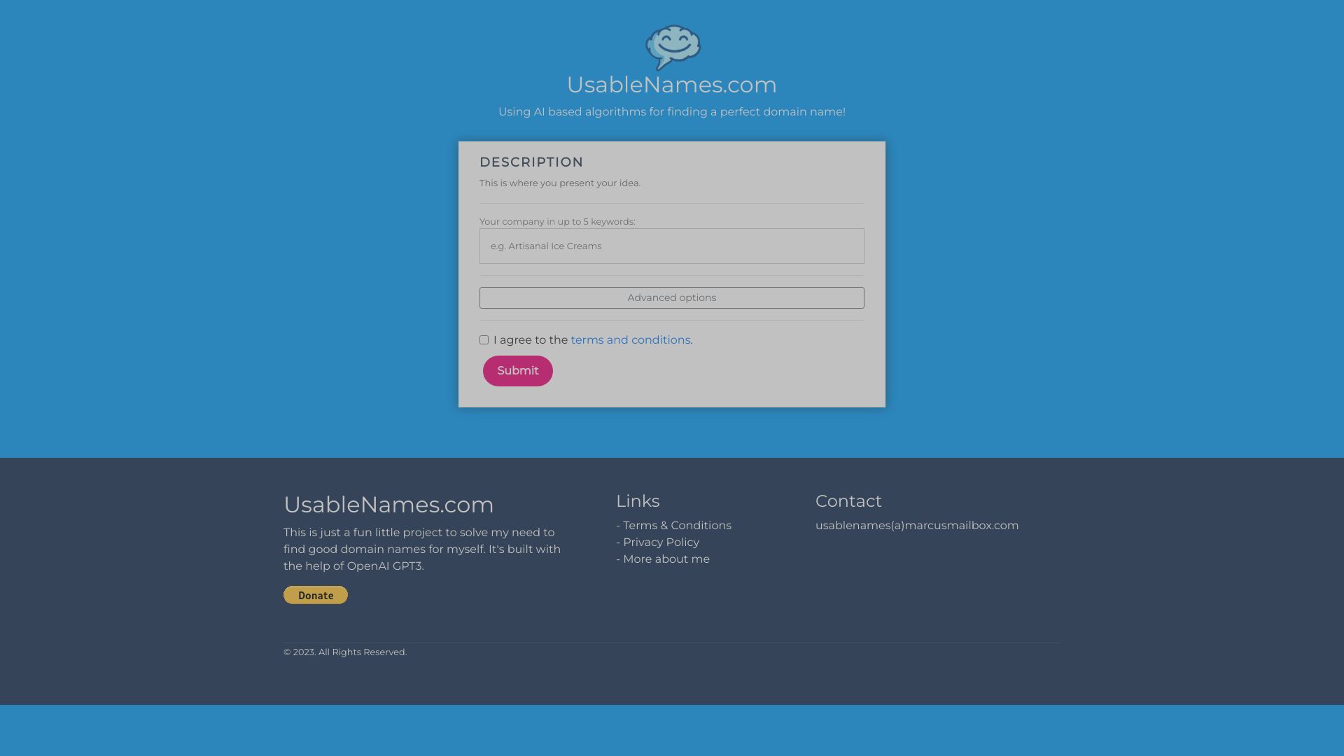 Usable Names网页截图,Usable Names网页快照