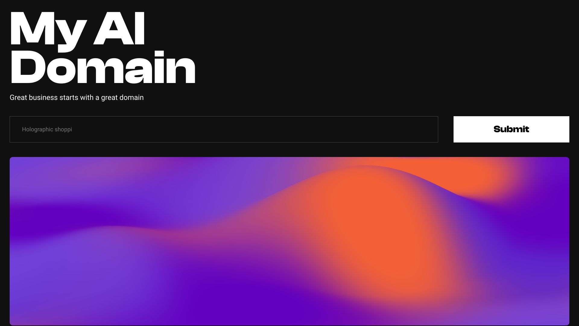 My AI Domain网页截图,My AI Domain网页快照