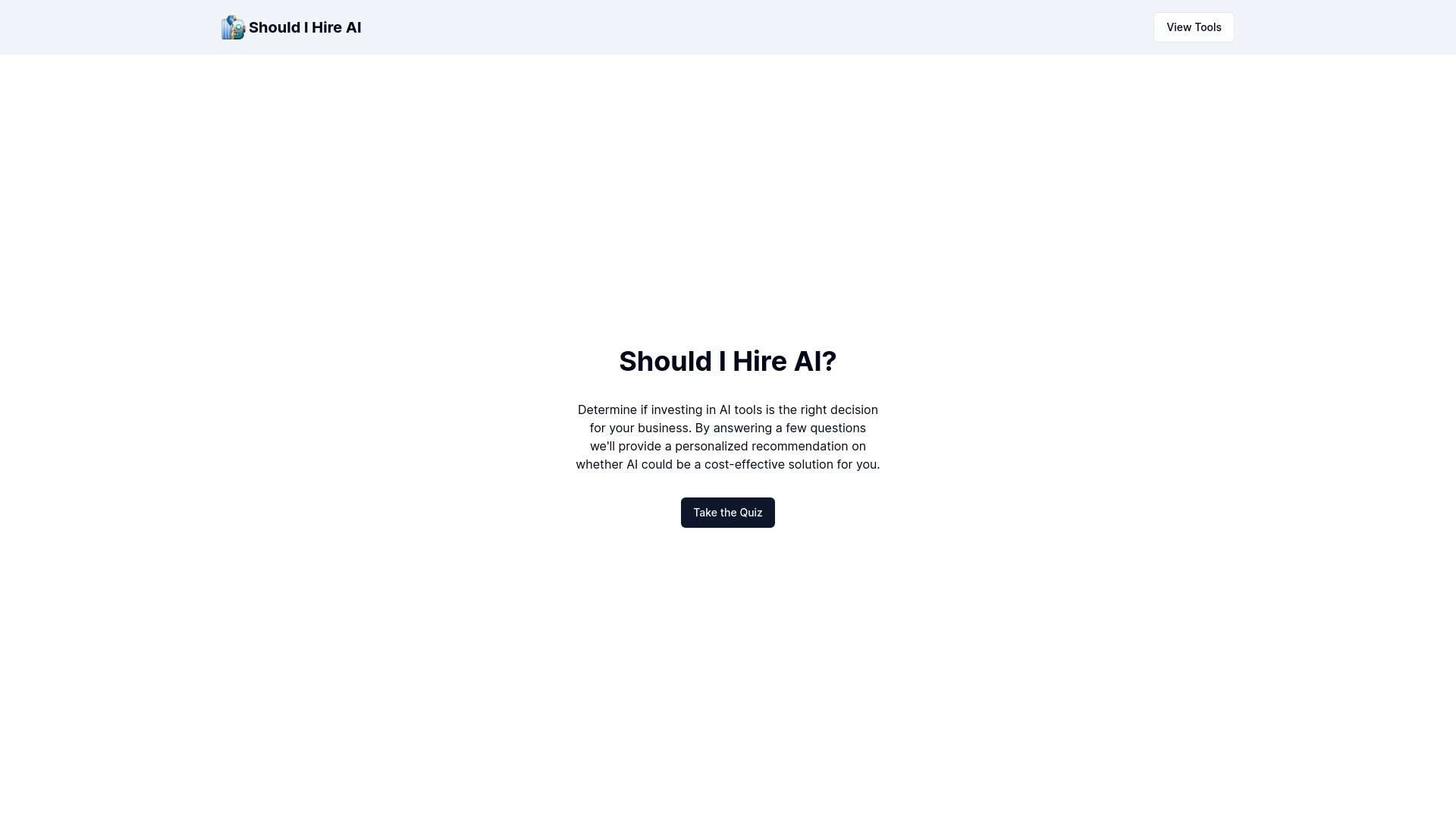 Should I Hire AI?网页截图,Should I Hire AI?网页快照