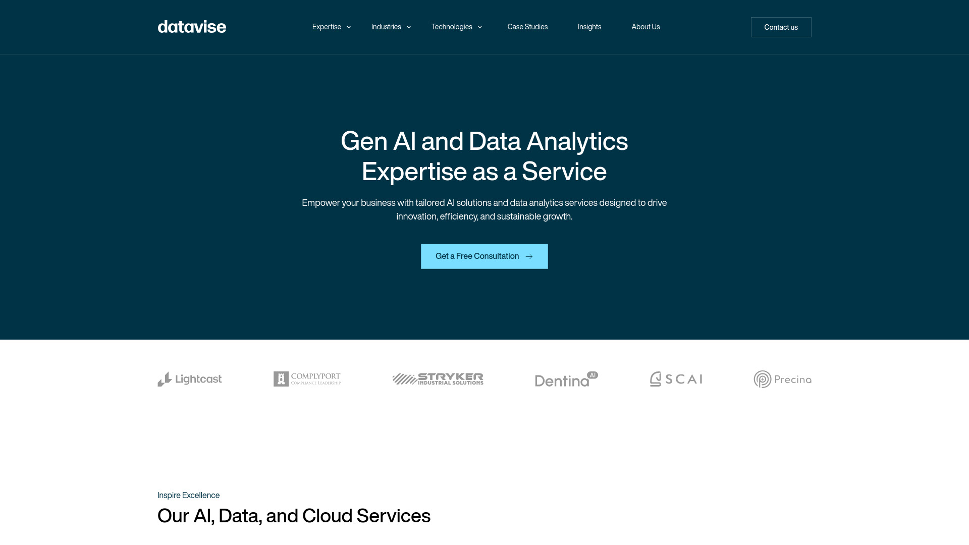 Datavise网页截图,Datavise网页快照
