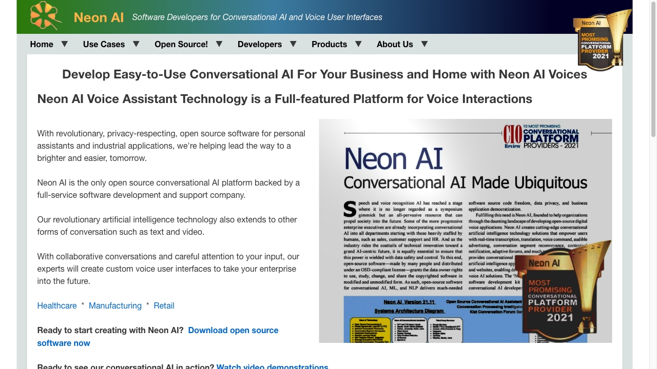 Neon AI网页截图,Neon AI网页快照