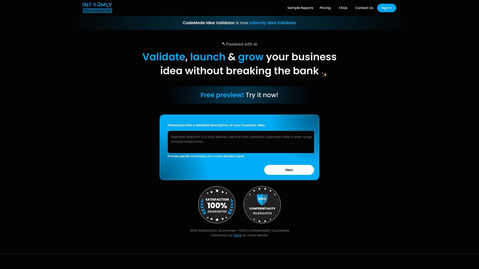 Informly网页截图,Informly网页快照