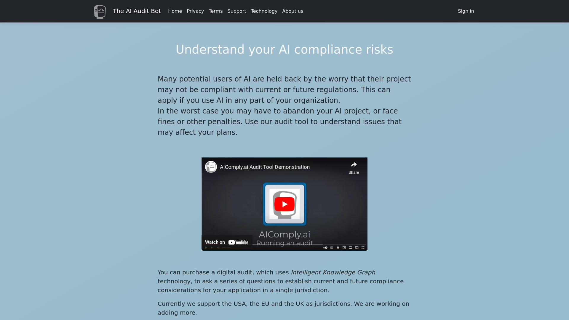 The AI Audit Bot网页截图,The AI Audit Bot网页快照