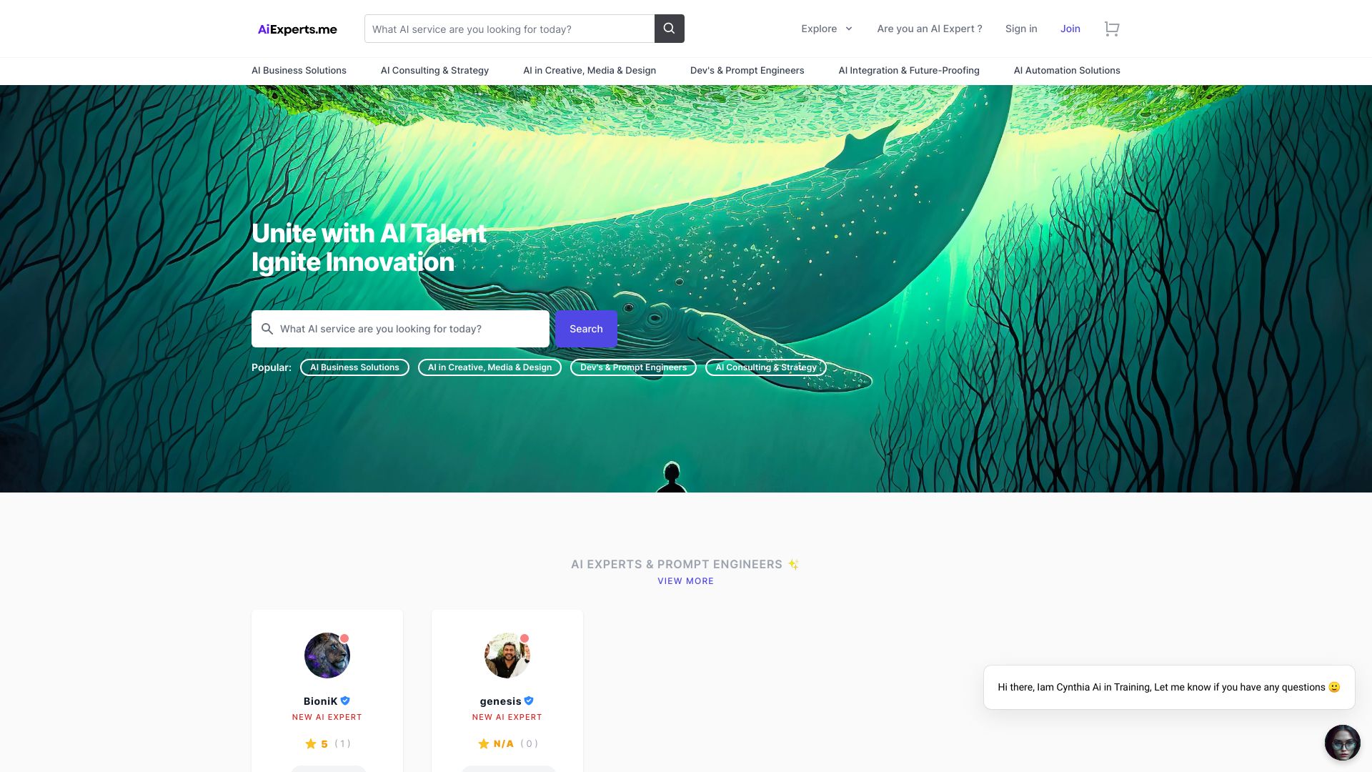 AiExperts.me网页截图,AiExperts.me网页快照