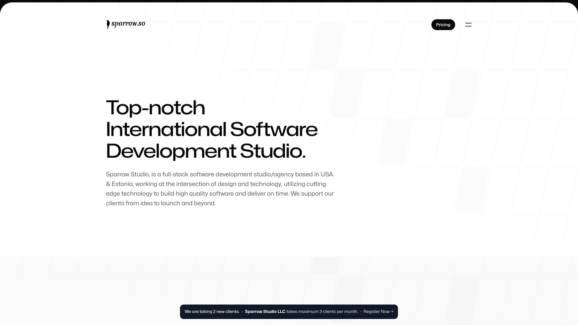 Sparrow Studio网页截图,Sparrow Studio网页快照