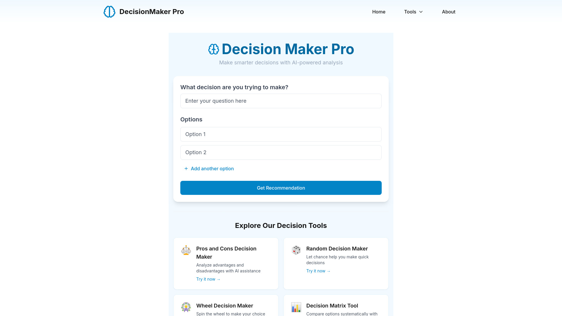Decision Maker Pro网页截图,Decision Maker Pro网页快照