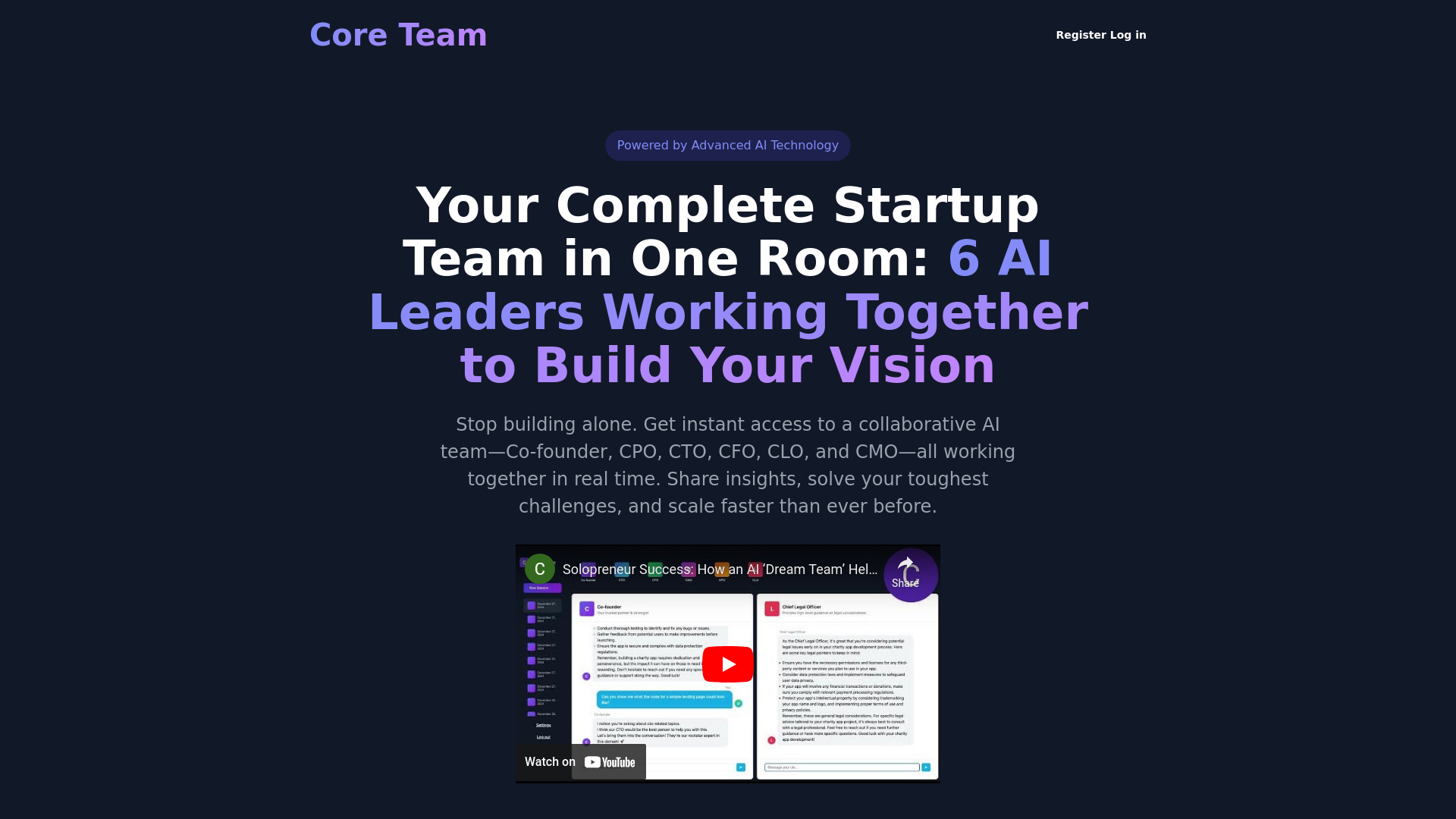 CoreTeam AI网页截图,CoreTeam AI网页快照