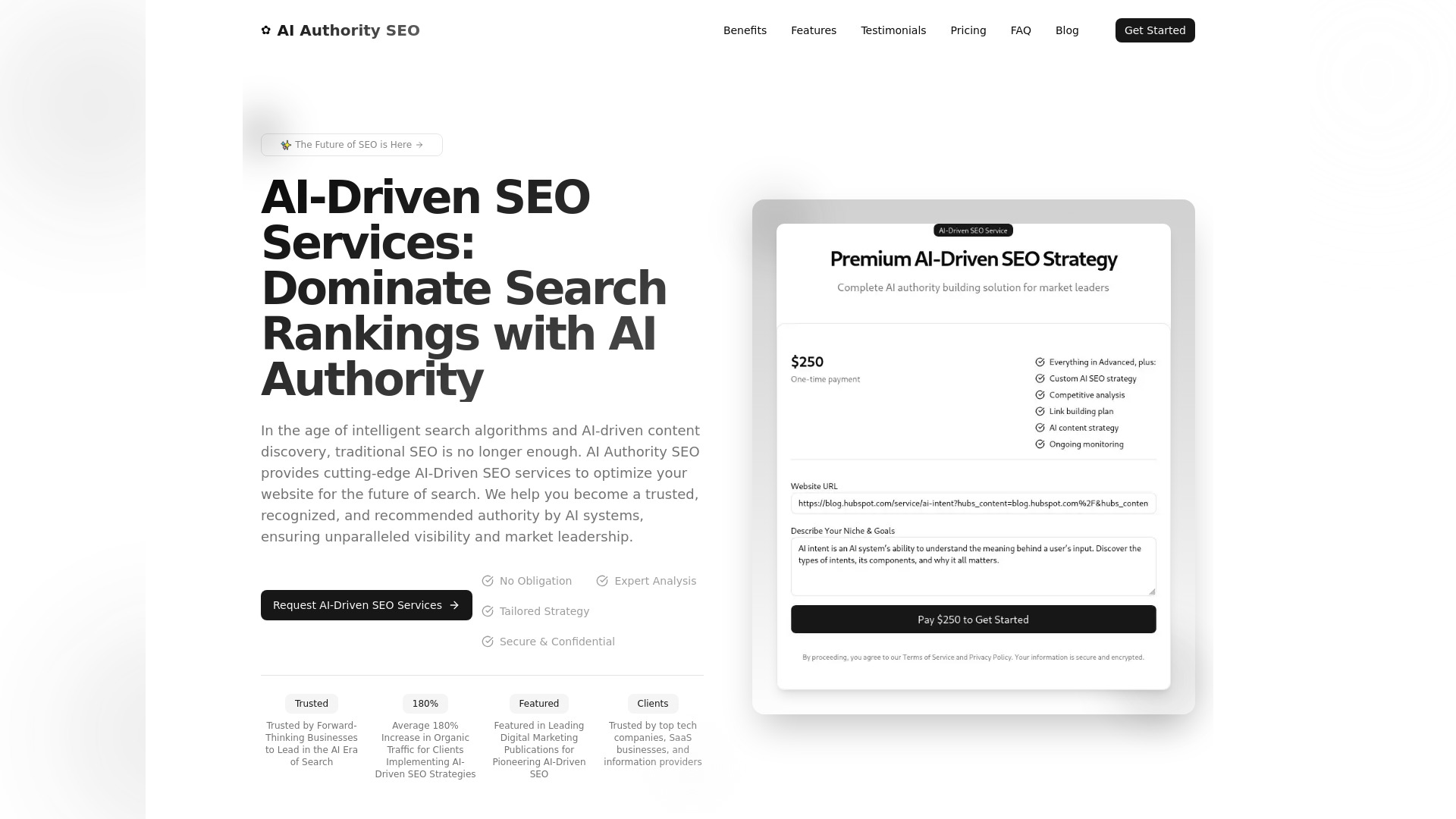 AI Authority SEO网页截图,AI Authority SEO网页快照