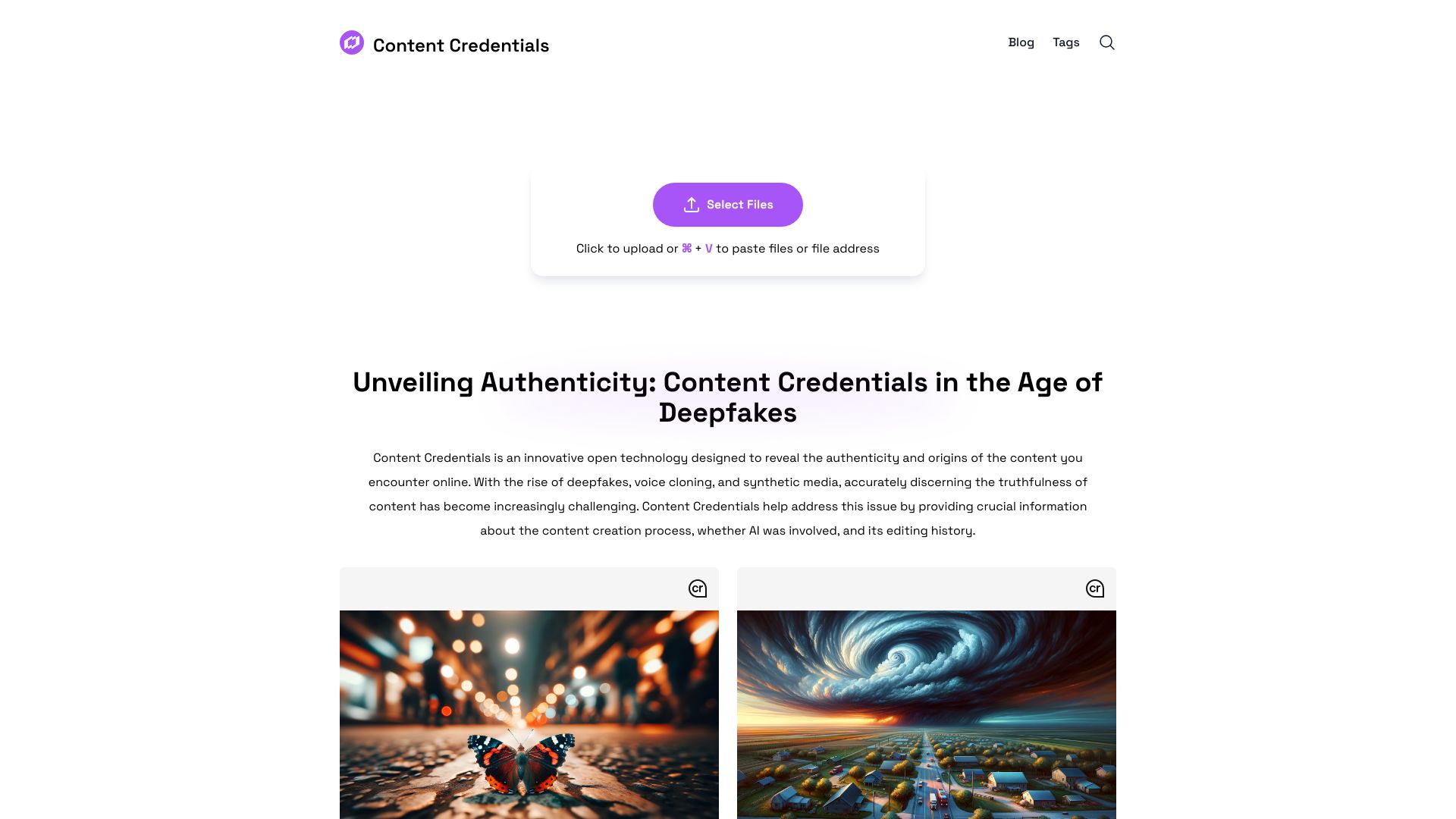 Content Credentials based on C2PA网页截图,Content Credentials based on C2PA网页快照