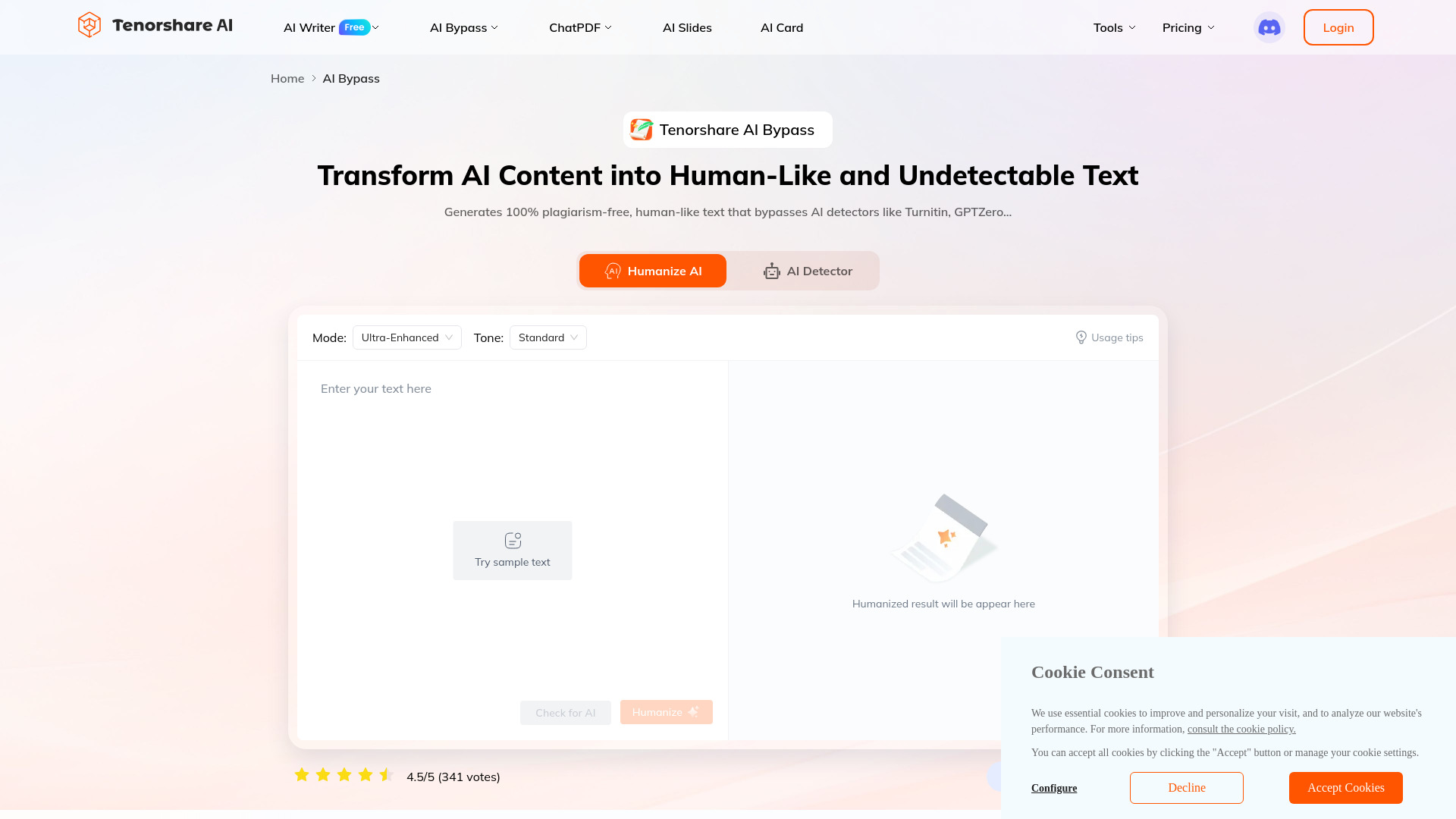 Tenorshare AI Bypass网页截图,Tenorshare AI Bypass网页快照