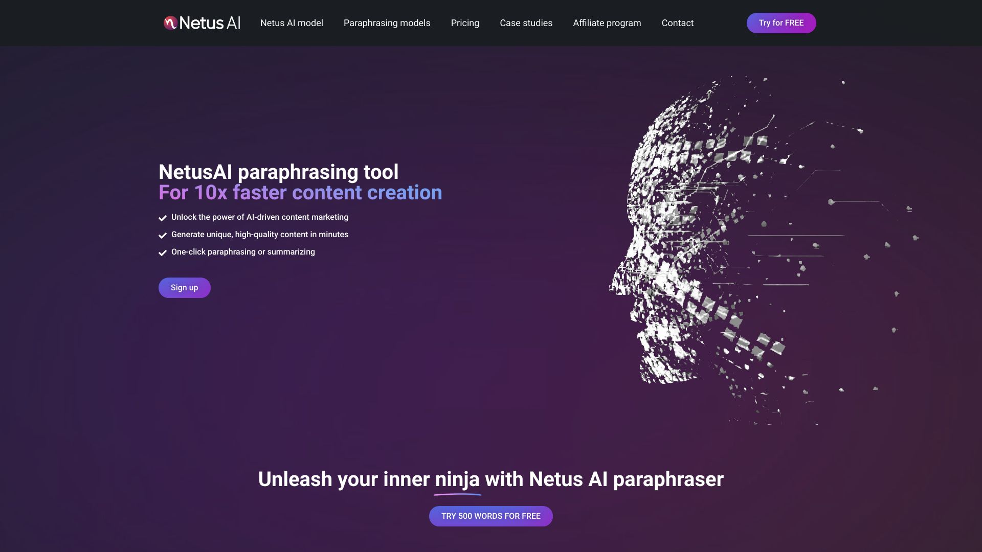 Netus AI网页截图,Netus AI网页快照