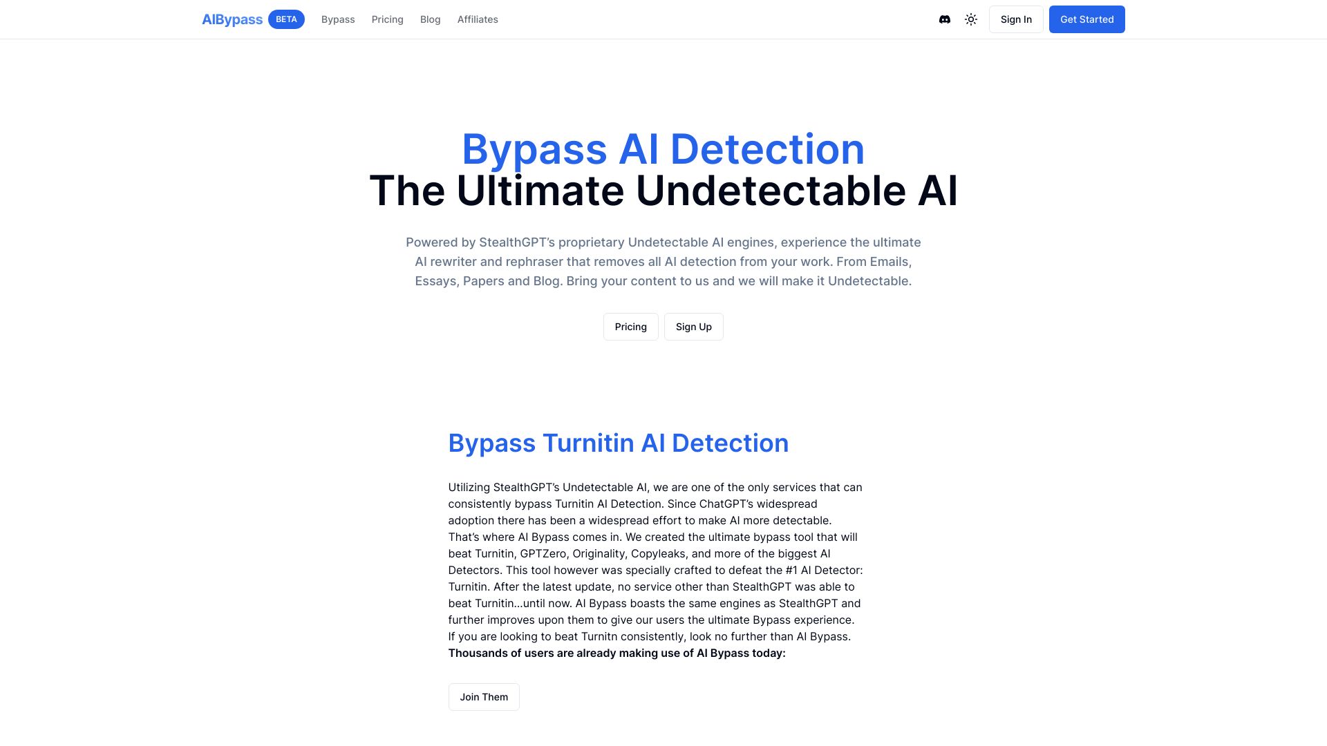 AI Bypass网页截图,AI Bypass网页快照
