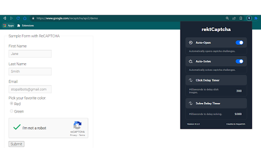 rektCaptcha: reCaptcha Solver网页截图,rektCaptcha: reCaptcha Solver网页快照