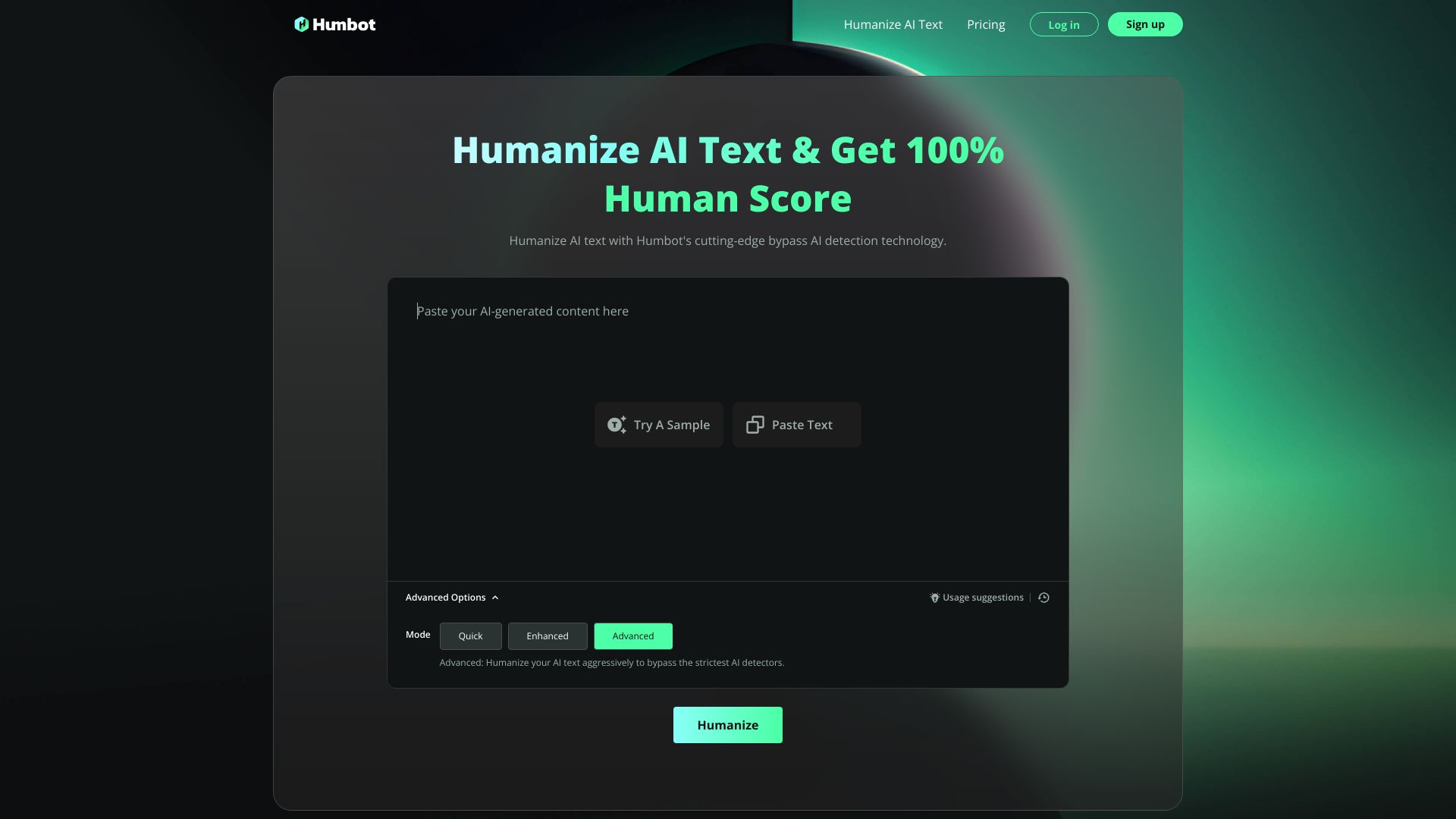 humbot ai网页截图,humbot ai网页快照
