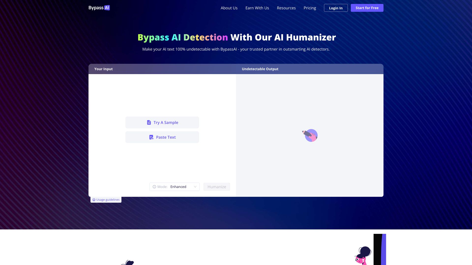 BypassAI ai网页截图,BypassAI ai网页快照
