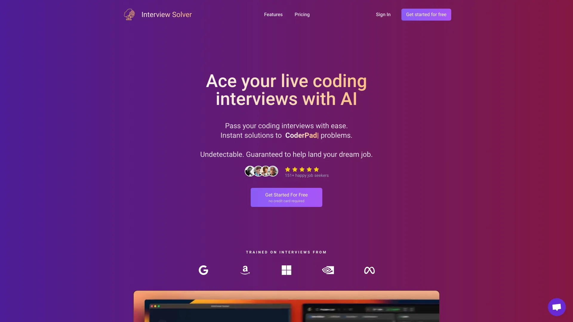 Interview Solver网页截图,Interview Solver网页快照