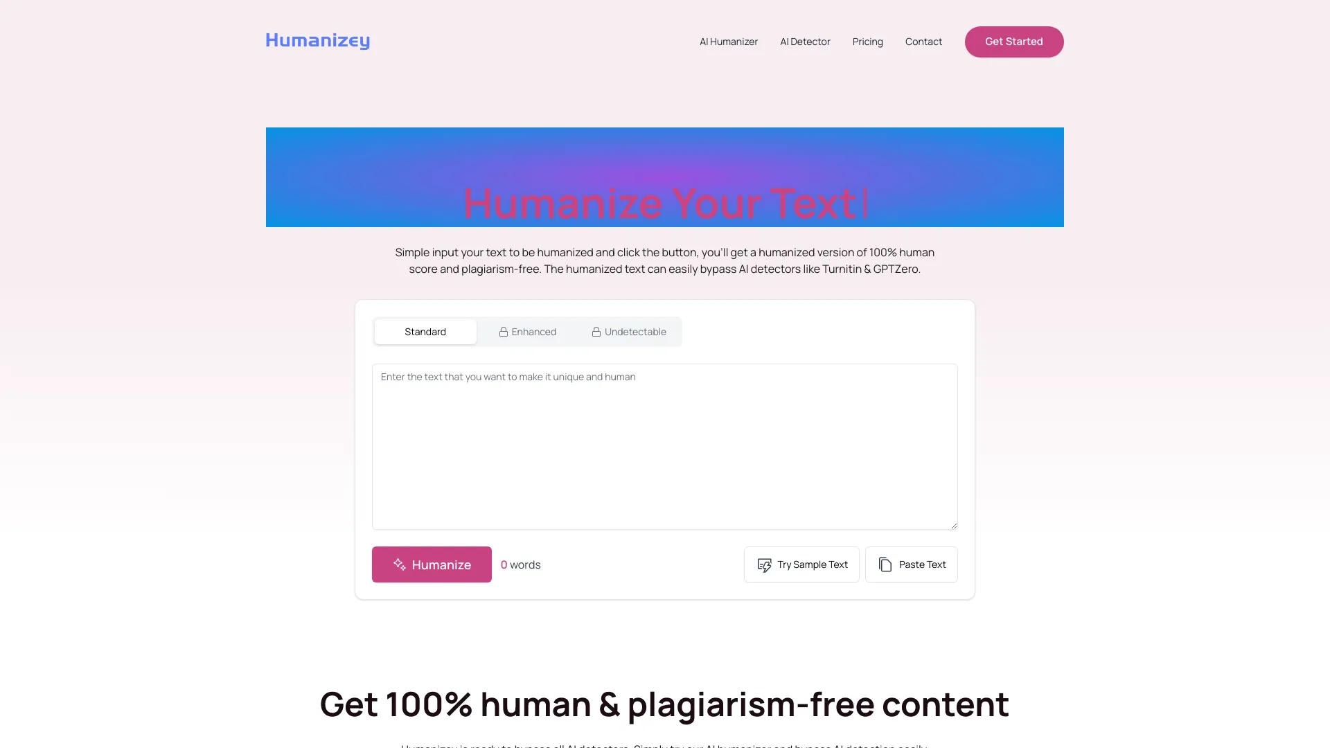 Humanizey网页截图,Humanizey网页快照