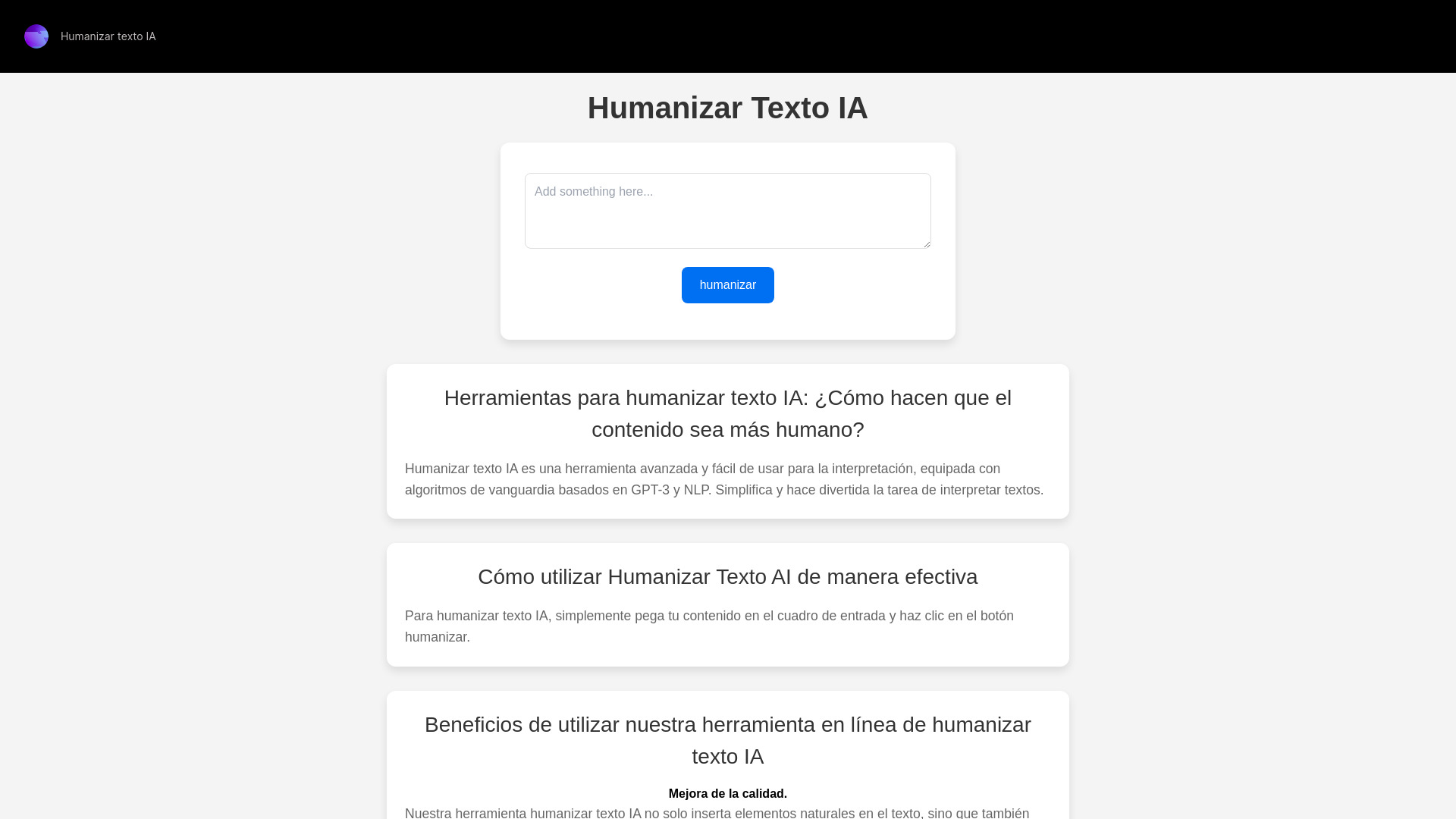 humanizar text ai网页截图,humanizar text ai网页快照