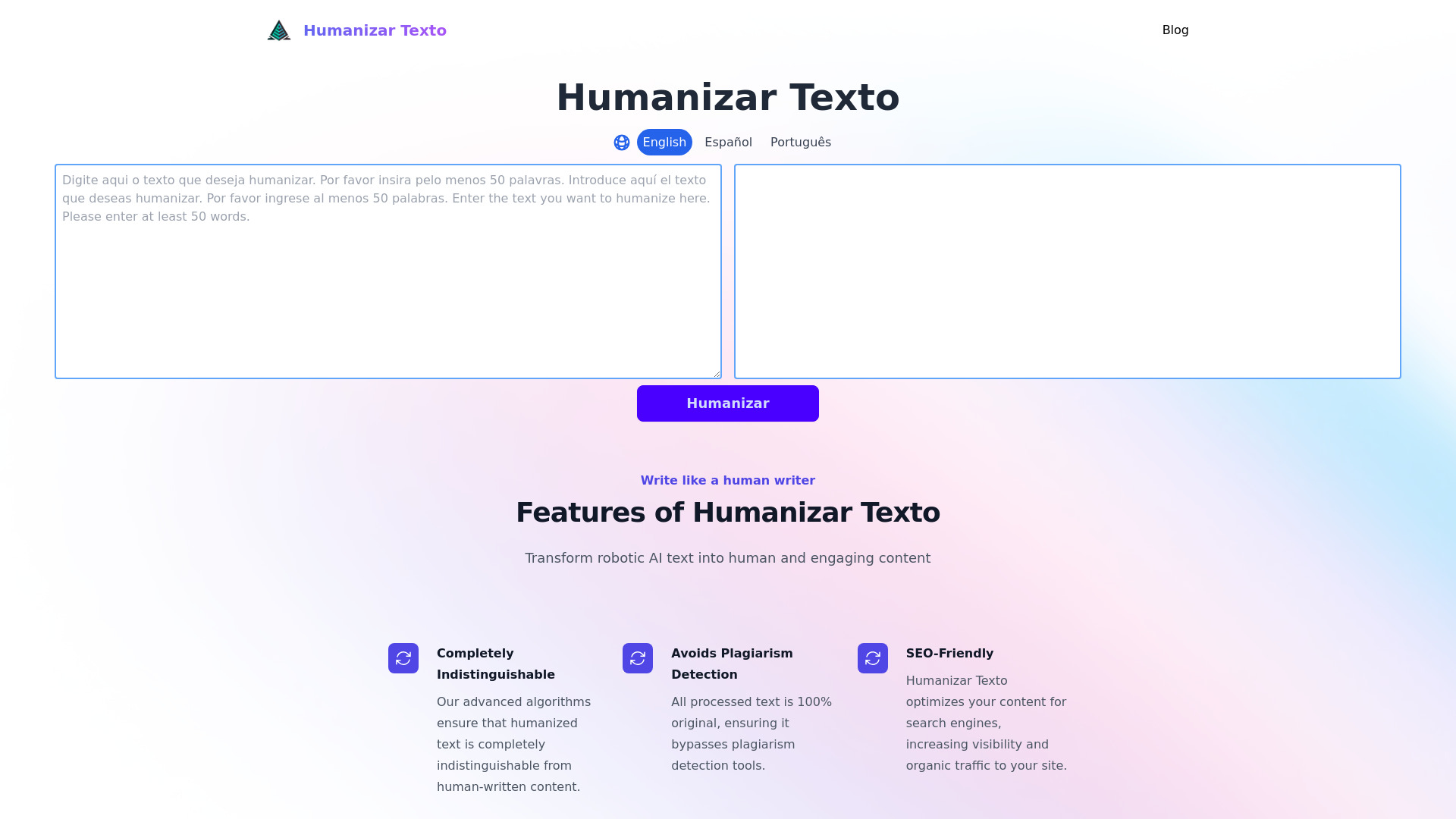 Humanizar Texto网页截图,Humanizar Texto网页快照