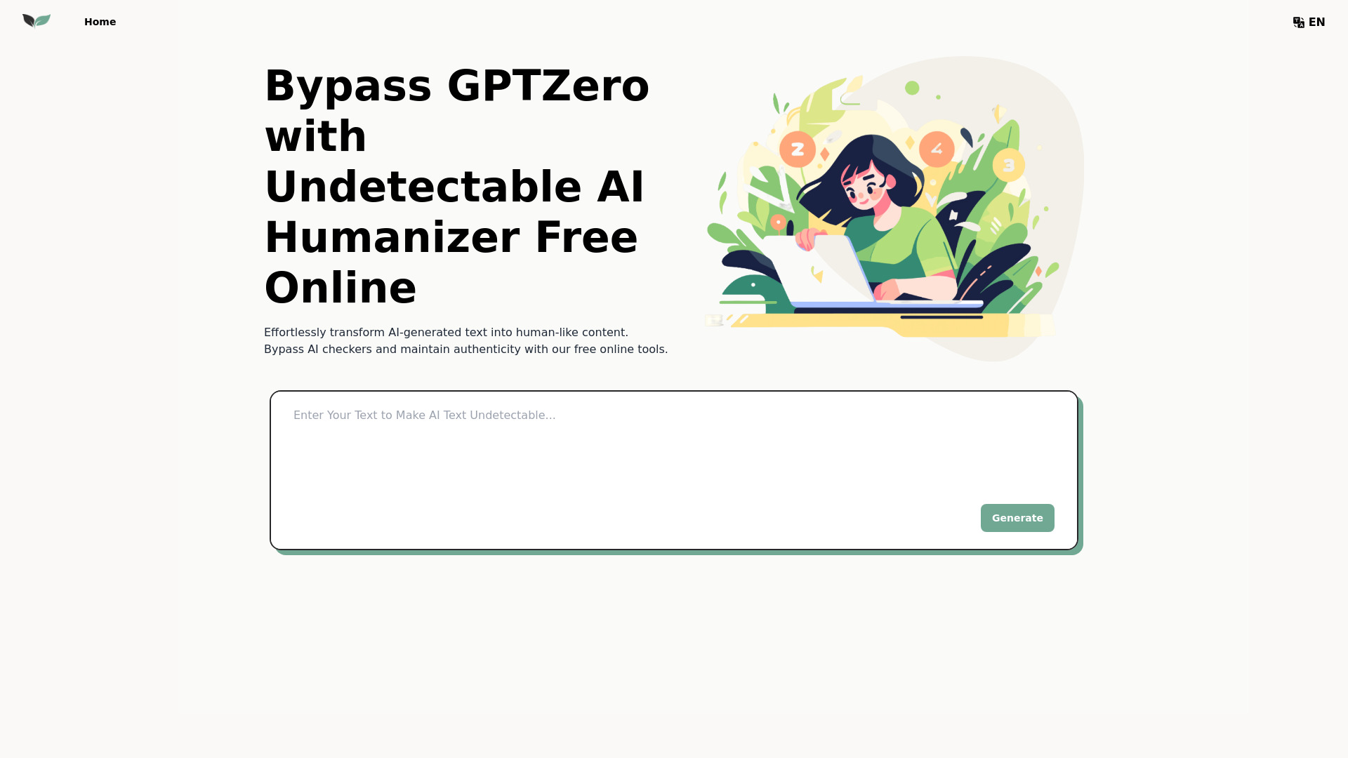 UndetectableGPT.ai: AI Humanizer网页截图,UndetectableGPT.ai: AI Humanizer网页快照