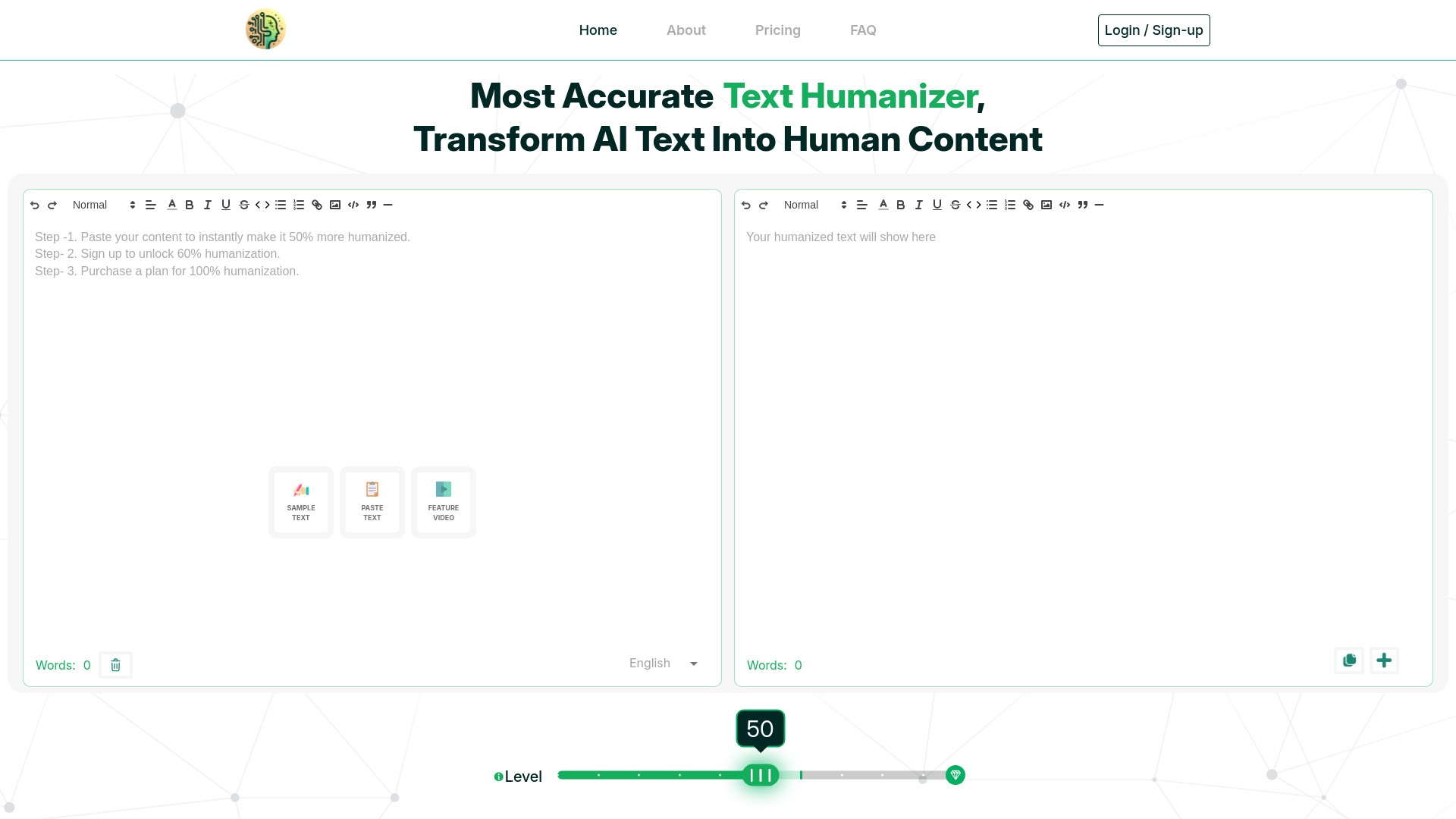 Ai2humanize网页截图,Ai2humanize网页快照