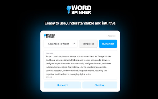 Word Spinner – The Best AI Humanizer, Rewriter & Copywriter网页截图,Word Spinner – The Best AI Humanizer, Rewriter & Copywriter网页快照
