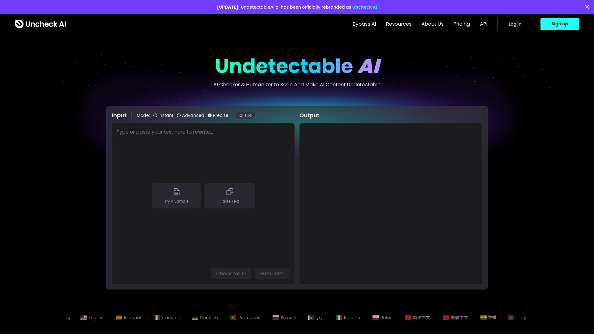 Uncheck AI网页截图,Uncheck AI网页快照