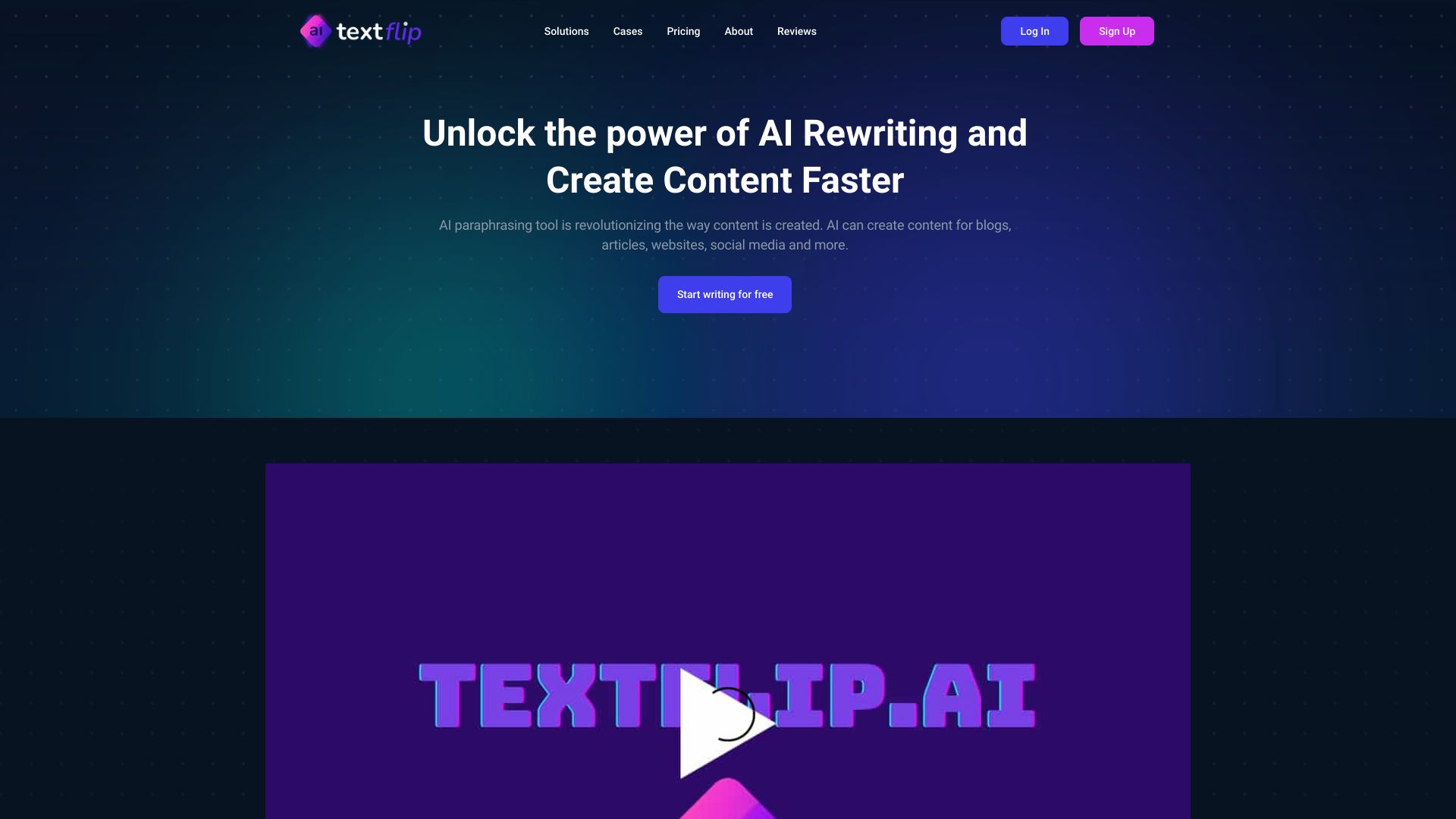 TextFlip AI网页截图,TextFlip AI网页快照