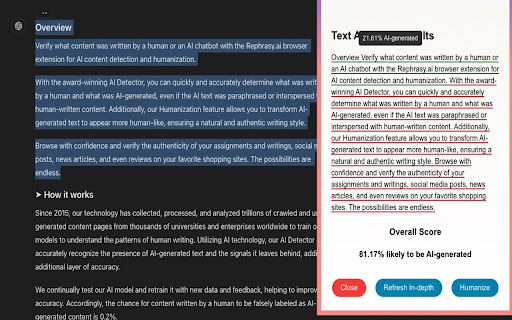 AI Humanizer and Detector by Rephrasy网页截图,AI Humanizer and Detector by Rephrasy网页快照