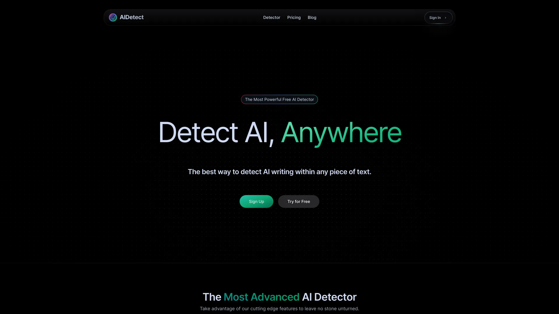 AI Detect网页截图,AI Detect网页快照