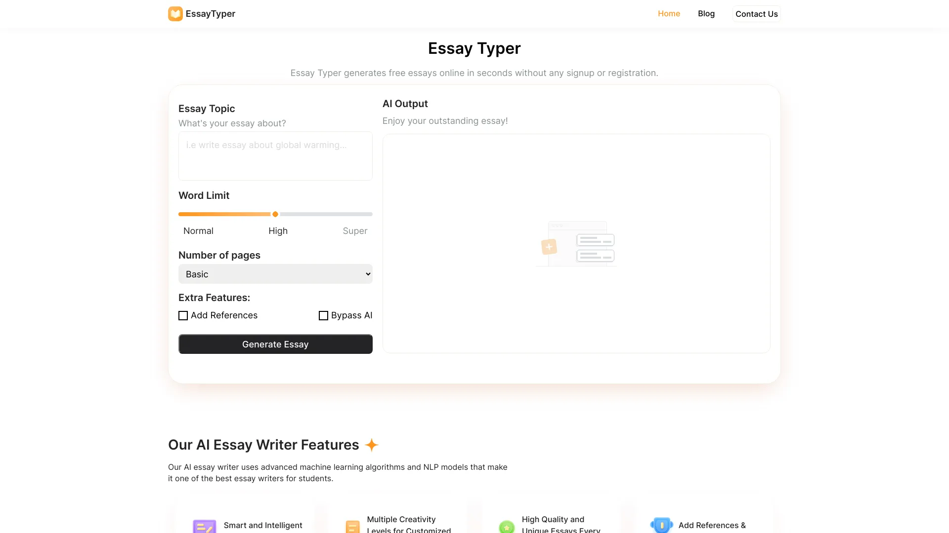 Essay Typer网页截图,Essay Typer网页快照