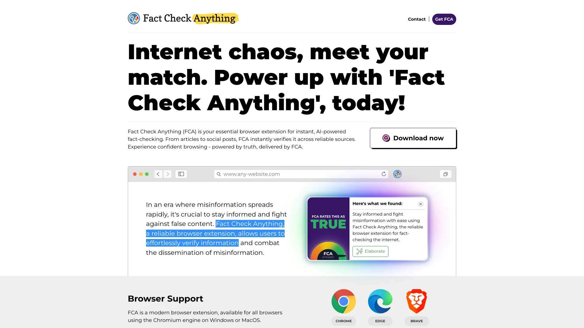 Fact Check Anything网页截图,Fact Check Anything网页快照