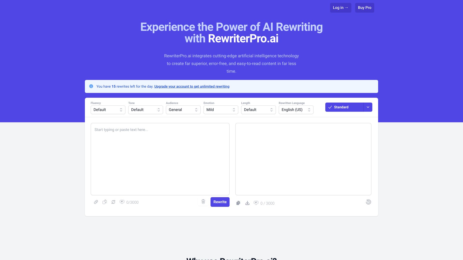 RewriterPro网页截图,RewriterPro网页快照